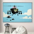thumbnail image 6 of Banksy Poster, Banksy Helicopter Printed Canvas, Street Poster, Banksy Helicopter, Painting Poster, Abstract Art Canvas, Helicopters Artwork, Canvas Wall Decor - Gallery Wrapped, 6 of 9