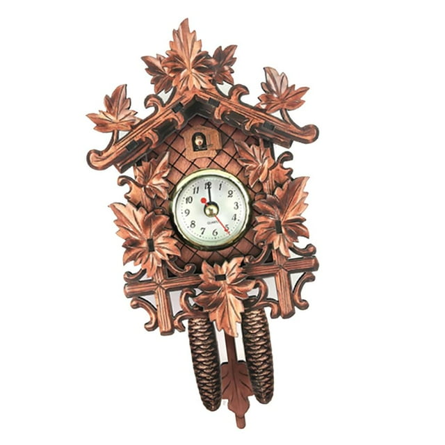 Wall Cuckoo Clocks Wooden Cuckoo Clock with Pendulum, Music Alarming