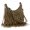 Khaki, variant on Vintage Fringe Hobo Bag for Women Black Fringe Purse Fringe Satchel Tassel Bag Fringe Shoulder Bag