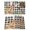 Brown, variant on Easter Bunny Placemats Set of 4, Spring Rabbits Carrots Gray Buffalo Plaid Placemats for Dining Table, Place Mats for Kitchen Tabletop, Waterproof Wipeable Dining Table Mats Set