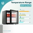thumbnail image 2 of EUHOMY 50 Can Beverage Refrigerator Cooler, Countertop Mini Fridge with Adjustable Shelves Blue LED, 2 of 8