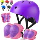 thumbnail image 1 of Conjunto de casco de bicicleta para niños pequeños: casco de ciclismo ajustable con rodilleras, coderas y muñequeras, equipo de protección deportiva para niños pequeños, 1 of 1