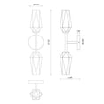 thumbnail image 6 of Alora Lighting WV424720BGOP Krysta 20" Tall Bathroom Sconce - Brushed Gold / Opal Glass, 6 of 7