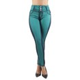 thumbnail image 6 of Fashion2Love Women's Juniors Colombian Design Mid Waist Butt Lift Push Up Skinny Jeans, 6 of 8