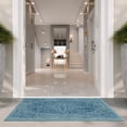 thumbnail image 4 of SAFAVIEH Courtyard Kebo Medallion Indoor/Outdoor Area Rug, Navy/Aqua, 6'7" x 9'6", 4 of 11