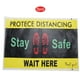 thumbnail image 1 of 5 unids/bolsa, señal de distancia de seguridad, pegatina de advertencia de distancia para el suelo, para tienda y Hospital, 1 of 8