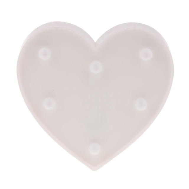 Vintge Retro Style LED Alphabet Letter Sign Light Light Up Letra Corazón-Blanco Sunnimix Luz de letra del alfabeto LED