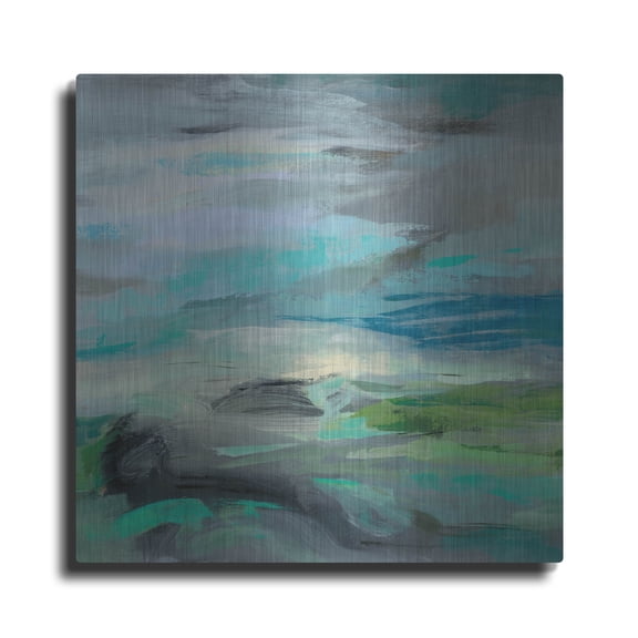 Luxe Metal Art 'Volcano Edge' by Silvia Vassileva, Metal Wall Art, 36" x 36"