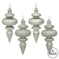 thumbnail image 2 of Vickerman 4" Silver 4-Finish Finial Ornament, 8 per Box, 2 of 3