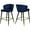 Navy, variant on Meridian Furniture Cassie 28"H Velvet Bar Stool in Navy (Set of 2)