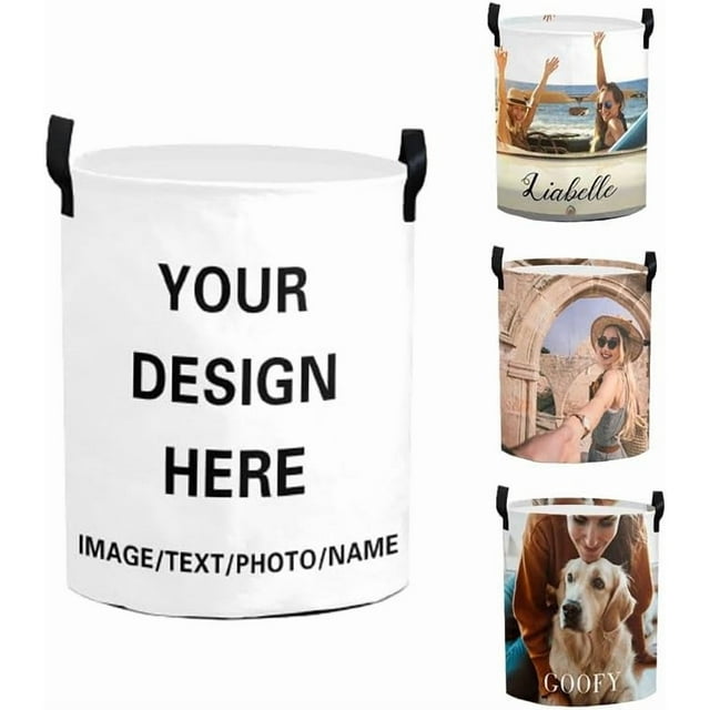Custom Name Laundry Hamper - Personalized Laundry Hamper with Name - Custom Laundry Basket for Kids Adults Livingroom