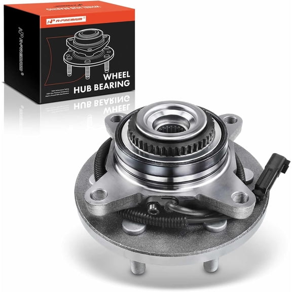 A-Premium Front Wheel Bearings and Hub Assembly Compatible with Ford Expedition 2015-2017 & Lincoln Navigator 2015-2017, 4WD, w/ABS 6-Lug, Replace # 515157