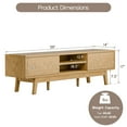 thumbnail image 6 of Tolead 59" Mid - Century Modern TV Stand – Natural Wood Low Profile Media Console with Sliding Fluted Doors for 55/60/65 Inch TVs, Stylish Entertainment Center for Living Room & Bedroom, 6 of 6