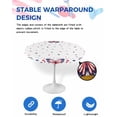 thumbnail image 2 of Independence Day Blue Red Butterfly Fitted Round Tablecloths Elastic Edged Table Covers 45"-54",Celebration Patriotic Star on White Waterproof Dining Room Table Cloth for Kitchen Holiday Party Tables, 2 of 6