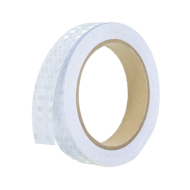 Unique Bargains Reflective Tape, 0.8'x33FT Waterproof High Visibility Warning Safety Tape, White