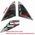thumbnail image 5 of Side Vent Window Louvers Car Rear Quarter Spoiler Panel Fit For Honda Civic Seden Only 2016 To 2020 ABS Sun Shade, 5 of 7