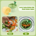 thumbnail image 5 of Spencer 2pcs Cactus Kitchen Sink Drain Strainer, Press Automatic Dumping Basket, Multi-functional Home Use Sink Draining Basket Filter Net, 5 of 10