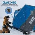 thumbnail image 6 of CLAM X-400 Portable 4 Person 8 Foot Ice Team Thermal Hub Shelter w/Light, 6 of 13