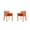 Coral, variant on Manhattan Comfort Paris Saddle Leather Arm Chair in Coral Orange (Set of 2)