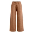 thumbnail image 6 of Samdudou Girls Wide Leg Capri Sweatpants Elastic Waist Cropped Lounge Trousers Casual Baggy Athletic Bottoms with Pockets for Summer Vacation Size 1-9 Years, 6 of 7