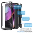 thumbnail image 6 of For Moto G 5G 2023 Case, Motorola Moto G 5G 2023 Holster Clip, Tekcoo [Tshell] Shock Absorbing [Green] Secure Swivel Locking Belt Defender Heavy Full Body Kickstand Carrying Tank Armor Cases, 6 of 6