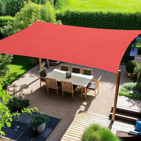 Artpuch 16 x19  Customize Big Red Sun Shade Sail UV Block 185 GSM AT1216 Commercial Rectangle Outdoor Covering for Backyard  Pergola  Pool (Customized Available)