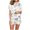 Blue-B, variant on SwiftWear Elegant Chic: Womens Modern Floral Print Short-Sleeve Notch Neck Pajamas Set 2 Piece Summer PJS - Relaxed Fit for Comfort & Style