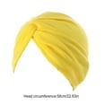 thumbnail image 3 of Headwraps Simple Style Comfortable Premium Material Assorted Colors with Buttons Muslim Style Elasticity Women's Headbands Women Yellow, 3 of 6