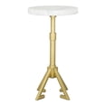 thumbnail image 3 of Pemberly Row Modern / Contemporary Metal Side Table White & Gold, 3 of 4
