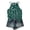 Dark Green, variant on Halter Tops for Women Back Bow Tie Sleeveless Bohemian Print Blouse Casual Loose Fit Keyhole Back Camisole for Daily Wear Yellow XL