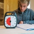 thumbnail image 4 of Time Timer PLUS 60 Minute Timer - Desktop Sized Visual Countdown Timer with Portable Handle(Gray), 4 of 6