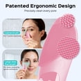thumbnail image 4 of COSLUS Facial Cleansing Brush Silicone Face Scrubber,IPX7 Waterproof,4 Cleansing Modes,Electric Face Brush for Cleaning,Exfoliating,Massaging Pink, 4 of 10
