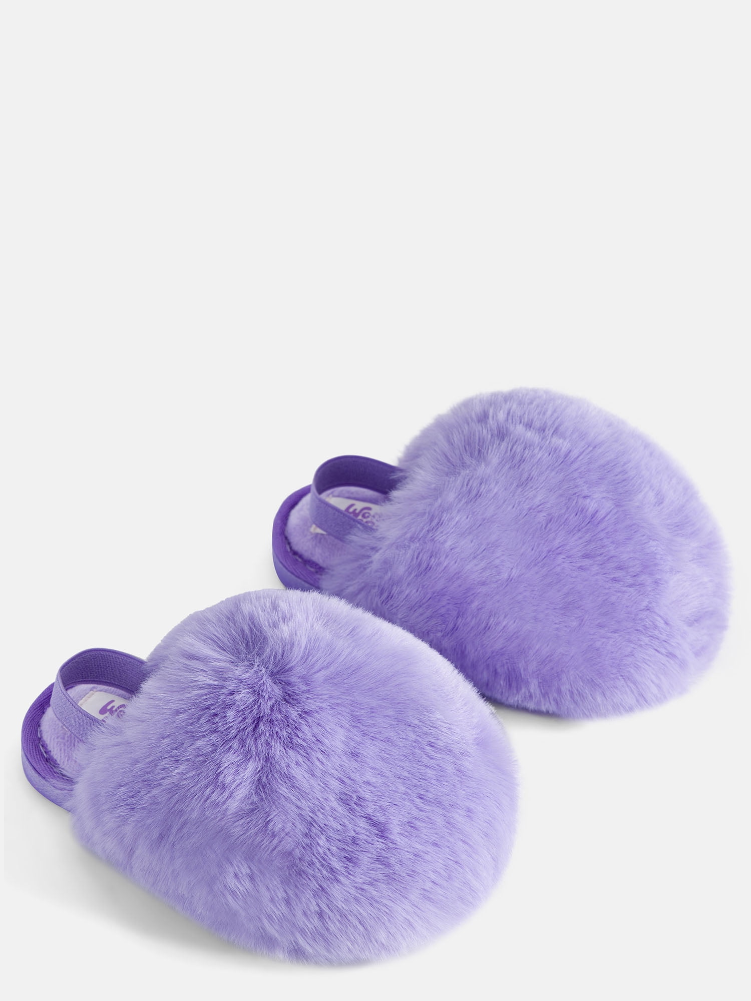 Wonder Nation Toddler, Little & Big Girls Faux Fur Puff Slippers