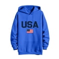 thumbnail image 5 of Hvogkswy Drawstring Hooded Sweatshirt for Men USA Graphic Long Sleeve Pullover Hoodies Fashion Fall Oversized Sweatshirts with Kangaroo Pocket, 5 of 6