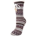 thumbnail image 2 of MeMoi Mojave Sherpa Lined Non-Skid Crew Socks - Womens - Female, 9-11, Haute Red, 2 of 2