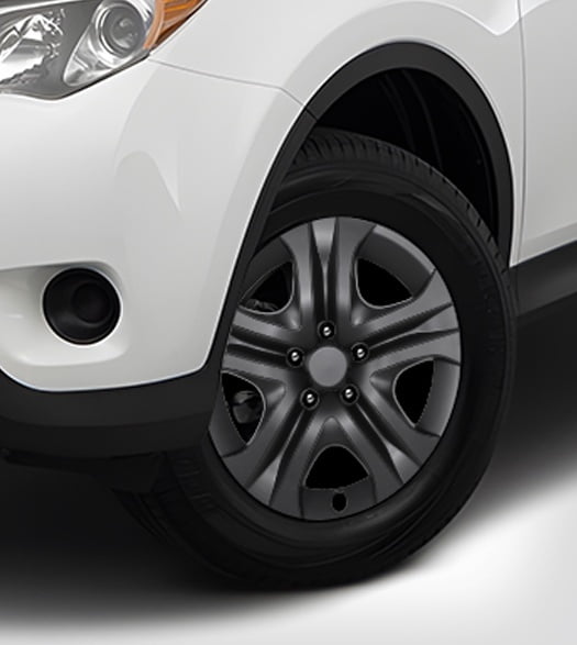 17" Set of 4 Hubcaps Wheel Rims Cover Fit 2013-2018 Toyota Rav4 Compatible With Steel Wheels Snap on Installation(Black Matte)