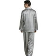 thumbnail image 3 of CNKOO Men‘s Soft Silk Surface Pajamas Set Casual Home Service Two-Piece Set, 3 of 5
