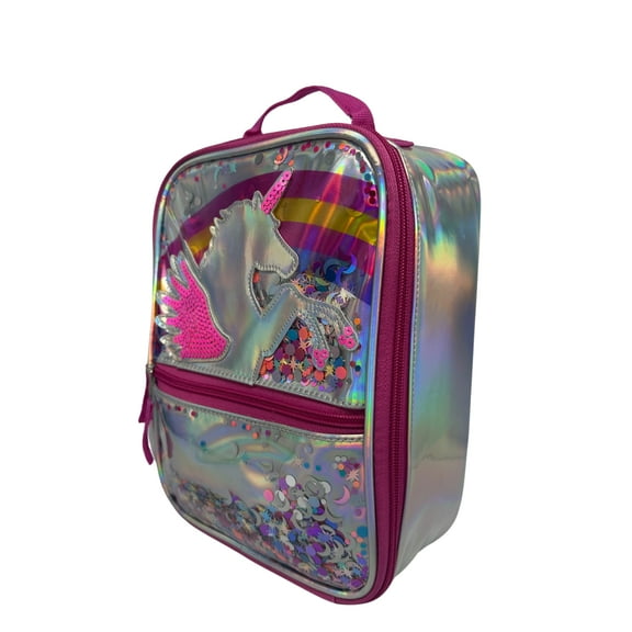 Moon Stars and Unicorn 10 Inch Girls Reusable Lunch Kit Multi Color