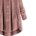 thumbnail image 6 of Baberdicy Cardigan for Women, Women Plus Size Button Plush Tops Hooded Loose Cardigan Wool Coat Winter Jacket Cardigan Sweaters for Women Pink 2Xl, 6 of 6