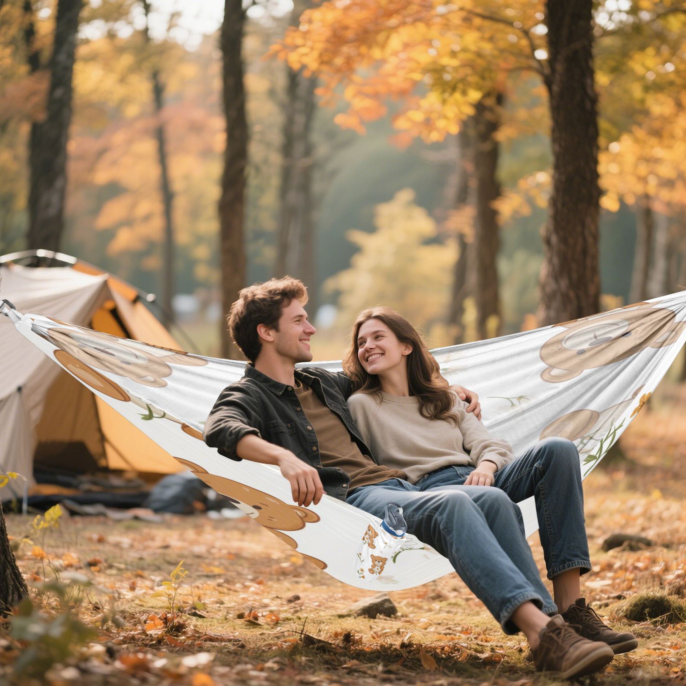 Hammock Camping Hammock Nylon Portable Hammock Travel Camping Hammock Super Beautiful Bear