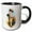Black/White, variant on 3drose, Ellen Clapsaddle – Boy with Card and Flowers, 11oz Two-tone Red Mug