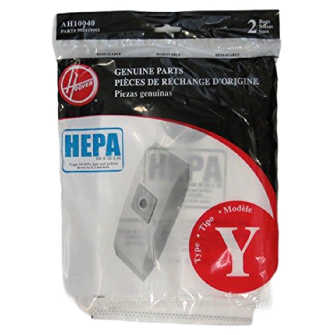 Replacement Part For Hoover WindTunnel Y HEPA Pleated Vacuum Filter Bags 4 pack AH10040 902419001