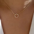 thumbnail image 2 of YWZIXLN 2021 tendencia elegante joyería cristal círculo colgante collar Color dorado Unquie mujeres moda collar al por mayor N0186 Tan Jianjun unisex, 2 of 2
