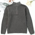 thumbnail image 2 of Suéter de mujer, elegante suéter de punto con cremallera, suéter de cuello alto para mujer, otoño, suéter de punto grueso para mujer, suéter de invierno, suéter de punto casual, suéter, 2 of 6