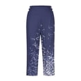 thumbnail image 4 of QATAINLAV Womens Floral Capri Pants with Pockets Dressy Casual Stretch Straight Leg Dress Pants High Waisted Side Split Yoga Capris Multicolor XXL Camisas Para Hombres, 4 of 7
