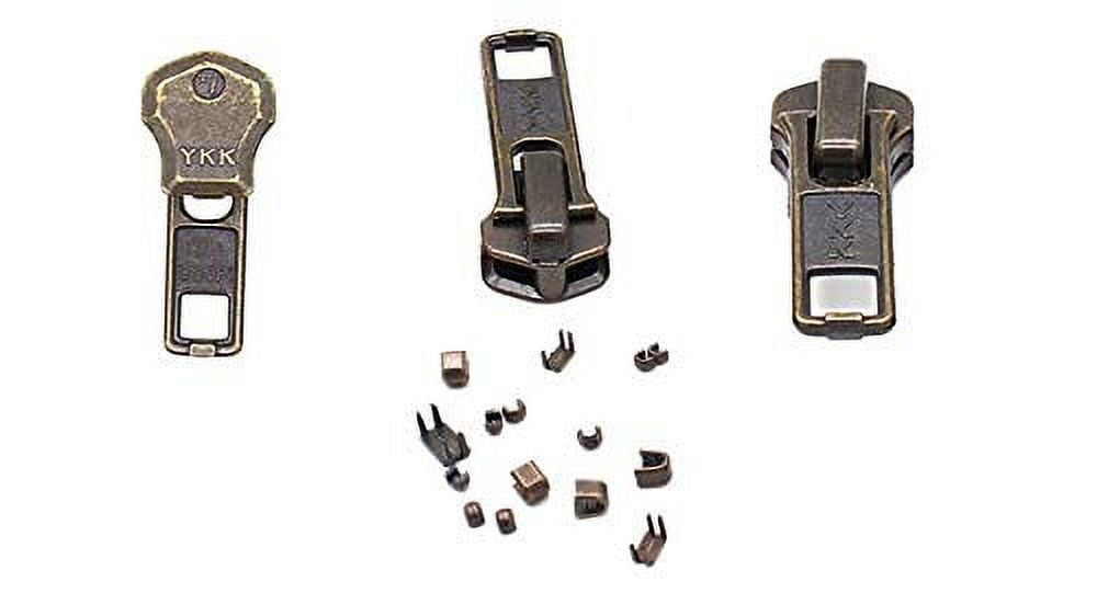 Zipper Repair Kit - #5 Vislon Auto Lock Sliders - 3 Universal Sliders and  Stops Included - Made in The United States : : Home