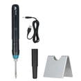 thumbnail image 1 of Lepmerk Compact 5V 9W USB Soldering Iron Kit - Smart Mini Portable Tool for DIY Projects, Includes Soldering Iron, Stand with Sponge, Protective Cap, and USB Power Cable, No Solder Wire, Black, 1 of 7