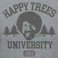 thumbnail image 3 of Teelocity Bob Ross Happy Trees University Athletic Heather Short Sleeve Graphic Tee, 3 of 4