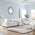 thumbnail image 2 of Modern Contemporary Urban Design Living Room Lounge Club Lobby Sectional Sofa Set, Fabric, White, 2 of 8