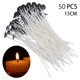 thumbnail image 2 of Mechas para velas de algodón pre enceradas 50 Unids 6 '' &nbsp; Tijeras de de s Naturales Apague con Base de Hágalo Usted Mismo Soporte de Artesanía, 2 of 8